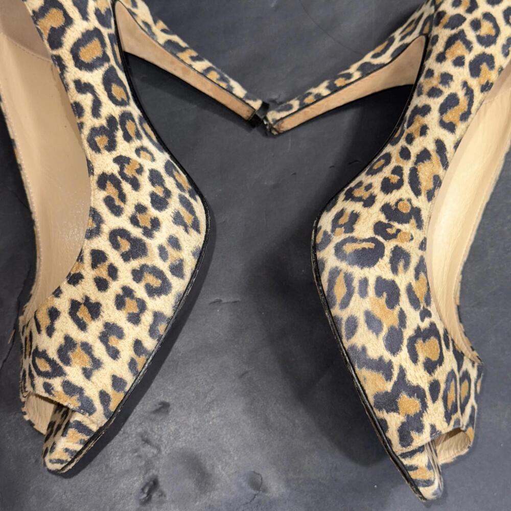 BUTTER Preppy Designer Y2K Style Cheetah Print Suede Pumps Sz 7 - Picture 12 of 15